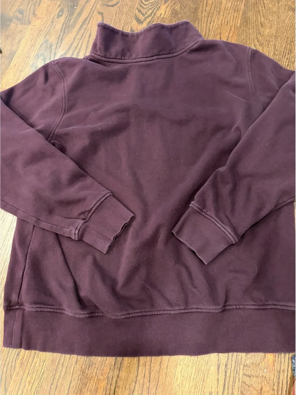 The North Face Men's Pullover Sweatshirt XL Burgundy with Snap Buttons